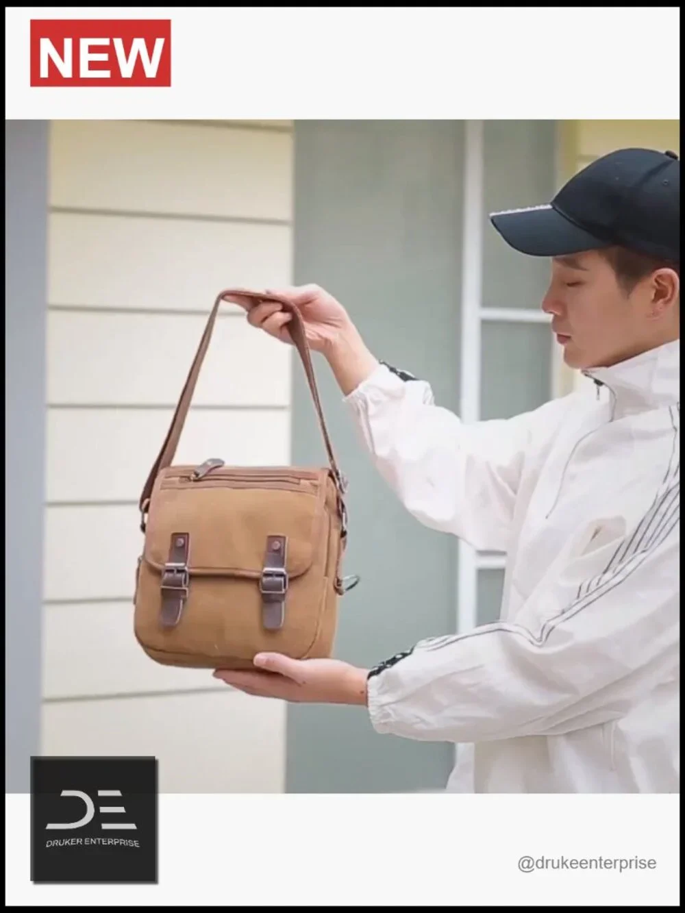 Vintage Canvas Messenger Bag Crossbody Shoulder Travel Satchel
